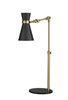 Z-LITE 728TL-MB-HBR 1 Light Table Lamp,Matte Black + Heritage Brass