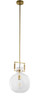 BETHEL INTERNATIONAL LC01P9BR 1-Light Single Pendant Lighting,Brass