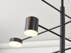 BETHEL INTERNATIONAL BE21C40B 8-Light LED PENDANT LIGHT,Black