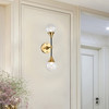 BETHEL INTERNATIONAL DU140W4B 2-Light Wall Sconce,Black & Gold