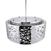 CWI LIGHTING 5008P22ST-R 9 Light Drum Shade Chandelier with Chrome finish