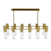 CWI LIGHTING 1221P32-12-625 12 Light Island/Pool Table Chandelier with Brass Finish