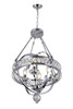 CWI LIGHTING 9957P16-4-601 4 Light  Chandelier with Chrome finish