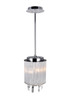 CWI LIGHTING 5562P8C Clear 2 Light Drum Shade Mini Pendant with Chrome finish