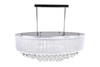 CWI LIGHTING 5063P36C (Clear+ W) 9 Light Drum Shade Chandelier with Chrome finish