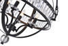 CWI LIGHTING 9957P20-4-101 4 Light  Chandelier with Black finish