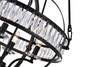 CWI LIGHTING 9957P20-4-101 4 Light  Chandelier with Black finish