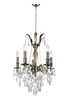 CWI LIGHTING 2011P24AB-6 6 Light Up Chandelier with Antique Brass finish