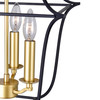 CWI LIGHTING 1223P12-3-602 3 Light Pendant with Satin Gold & Black Finish