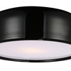 CWI LIGHTING 9688C19-3-171 3 Light Drum Shade Flush Mount with Black finish