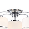 CWI LIGHTING 5479C28C-4 4 Light Drum Shade Flush Mount with Chrome finish