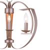 CWI LIGHTING 9950P16-3-221 3 Light  Chandelier with Pewter finish