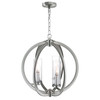 CWI LIGHTING 9951P16-3-606 3 Light  Chandelier with Satin Nickel finish