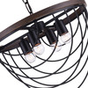 CWI LIGHTING 9962P17-4-101 4 Light  Chandelier with Black finish
