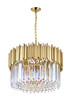CWI LIGHTING 1112P24-7-169 7 Light Down Chandelier with Medallion Gold Finish