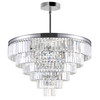 CWI LIGHTING 9969P30-15-601 15 Light Down Chandelier with Chrome finish