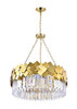 CWI LIGHTING 1100P32-8-169 8 Light Down Chandelier with Medallion Gold Finish