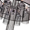 CWI LIGHTING 5475P20C-6 Brown 6 Light Drum Shade Chandelier with Chrome finish