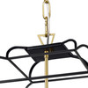 CWI LIGHTING 1223P20-6-602 6 Light Chandelier with Satin Gold & Black Finish