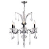CWI LIGHTING 2024P24C-6 6 Light Up Chandelier with Chrome finish