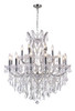 CWI LIGHTING 8311P32C-19 (Clear) 19 Light Up Chandelier with Chrome finish
