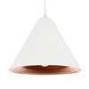 CWI LIGHTING 9666P10-1-142 1 Light Down Pendant with Matte White & Gold finish