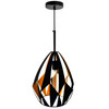 CWI LIGHTING 1114P12-1-271 1 Light Down Pendant with Black+Copper Finish