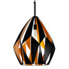 CWI LIGHTING 1114P20-1-271 1 Light Down Pendant with Black+Copper Finish