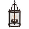 CWI LIGHTING 9809P9-3-109 3 Light Drum Shade Mini Pendant with Oil Rubbed Bronze finish