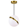 CWI LIGHTING 1148P10-1-624 1 Light Mini Pendant with Brass Finish