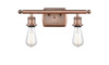 INNOVATIONS LIGHTING 516-2W-AC-M14-W Adirondack 2 Light Bath Vanity Light part of the Ballston Collection