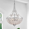 WAREHOUSE OF TIFFANY'S HM8370CH/4A Julio 18 in. 4-Light Indoor Chrome Finish Chandelier with Light Kit