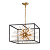WAREHOUSE OF TIFFANY'S IMP11 Dharde 20.08 in. 11-Light Indoor Bronze Finish Chandelier with Light Kit