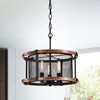 WAREHOUSE OF TIFFANY'S IMP17/3IB Airi 15.75 in. 3-Light Indoor Black Finish Chandelier with Light Kit
