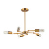 WAREHOUSE OF TIFFANY'S P-180631 Yuyor 28.5 in. 5-Light Indoor Brass Finish Chandelier with Light Kit