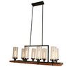 WAREHOUSE OF TIFFANY'S WRA007 Baneli 14 in. 8-Light Indoor Black Finish Chandelier with Light Kit