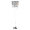 WAREHOUSE OF TIFFANY'S IMF482/4 Ernest 17 in. 4-Light Indoor Chrome Finish Floor Lamp with Light Kit