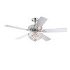 WAREHOUSE OF TIFFANY'S CFL-8111REMO/CHA Norin 52 in. 3-Light Indoor Chrome Finish Remote Controlled Ceiling Fan with Light Kit