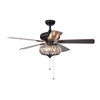 WAREHOUSE OF TIFFANY'S CFL-8306 Chrysaor 52.4 in. 3-Light Indoor Bronze Finish Remote Controlled Ceiling Fan with Light Kit