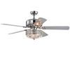 WAREHOUSE OF TIFFANY'S CFL-8371REMO/CH Gremane 52 in. 3-Light Indoor Chrome Finish Remote Controlled Ceiling Fan with Light Kit