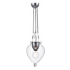 WAREHOUSE OF TIFFANY'S HM032/1 Kristjan 10 in. 1-Light Indoor Chrome Finish Pendant Lamp with Light Kit