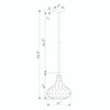 WAREHOUSE OF TIFFANY'S HM151/1 Enielle 9.84 in. 1-Light Indoor Chrome Finish Pendant Lamp with Light Kit