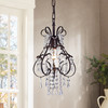 WAREHOUSE OF TIFFANY'S RL8214AB Kerime 12 in. 1-Light Indoor Coffee Bean Finish Pendant Lamp with Light Kit