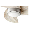 QUORUM INTERNATIONAL 41523-65 Trinity 1-Light Ceiling Fan, Satin Nickel
