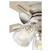 QUORUM INTERNATIONAL 7052-365 Breeze 3-Light Ceiling Fan, Satin Nickel