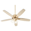 QUORUM INTERNATIONAL 7052-480 Breeze 4-Light Ceiling Fan, Aged Brass