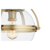QUORUM INTERNATIONAL 38-13-80 1-Light Ceiling Mount, Aged Brass