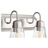 QUORUM INTERNATIONAL 5094-6-265 6-Light Vanity Light, Satin Nickel w/ Clear/Seeded