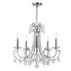 CRYSTORAMA 6825-CH-CL-SAQ Othello 5 Light Clear Crystal Polished Chrome Chandelier