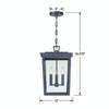 CRYSTORAMA BEL-A8065-GE Belmont 3 Light Graphite Pendant